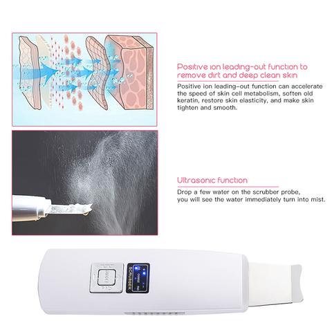 Ultrasonic Skin Scrubber Face Cleanser Blackhead Acne Removal