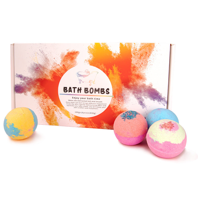Bath Bombs 14 Pieces Of Explosive Salt Ball Gift Box