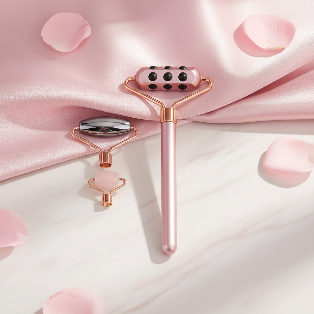 Seven-in-one Magnetic Head Changer Three Piece Facial Massage Set