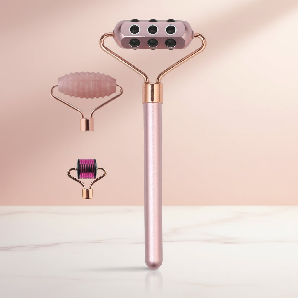 Seven-in-one Magnetic Head Changer Three Piece Facial Massage Set