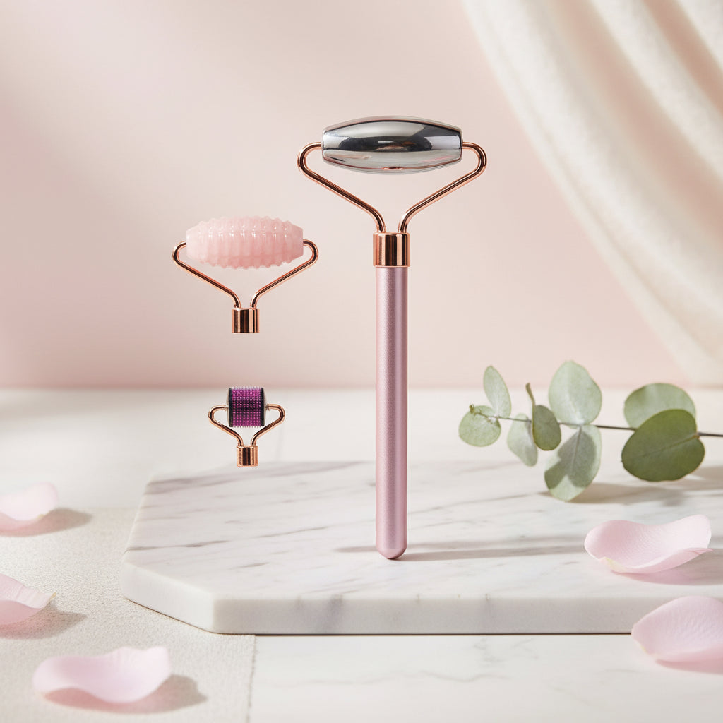 Seven-in-one Magnetic Head Changer Three Piece Facial Massage Set