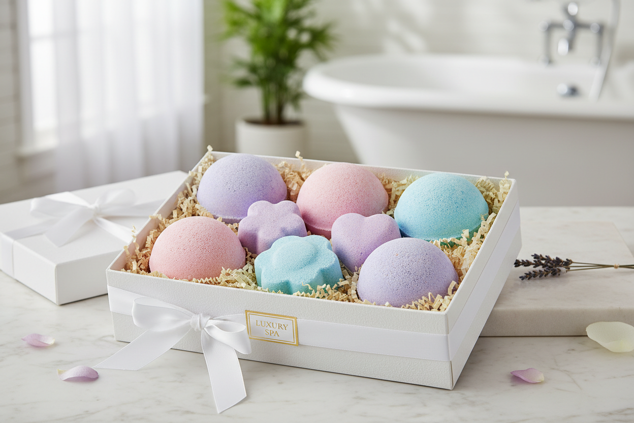 Badebomben als Geschenk