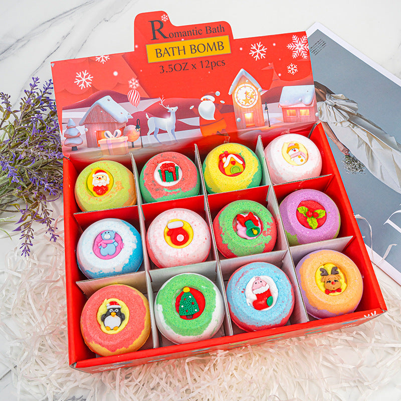 Christmas Clothes Bath Salt 12 Boxed Bubble Bombs