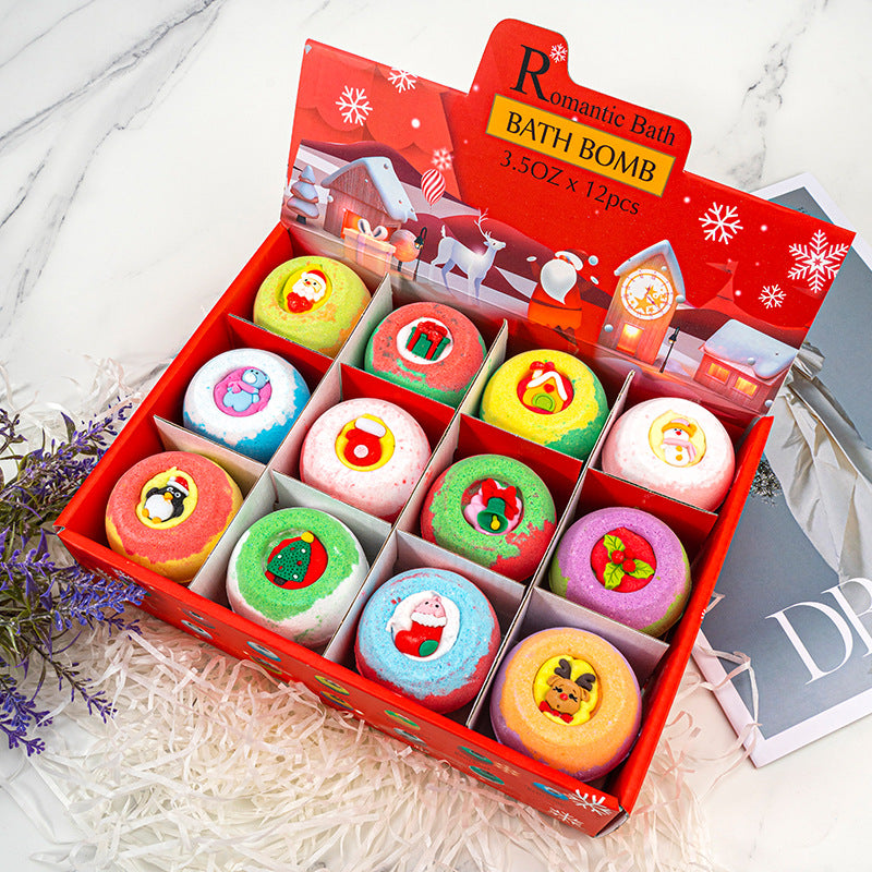 Christmas Clothes Bath Salt 12 Boxed Bubble Bombs