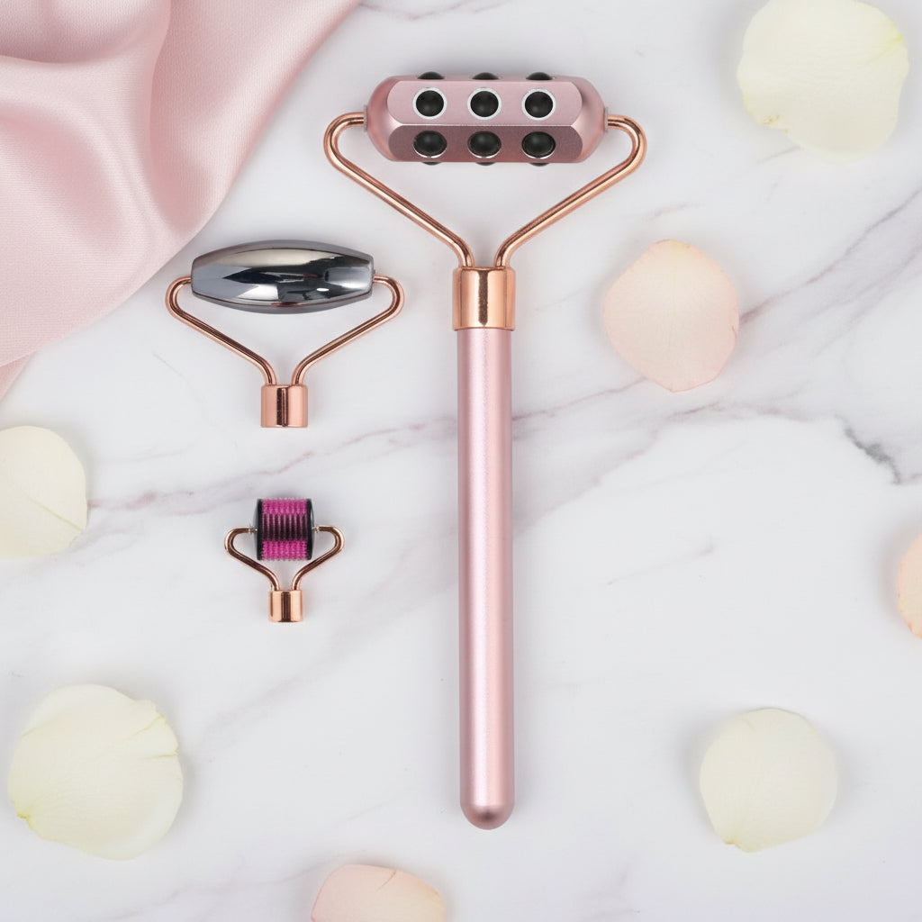 Seven-in-one Magnetic Head Changer Three Piece Facial Massage Set