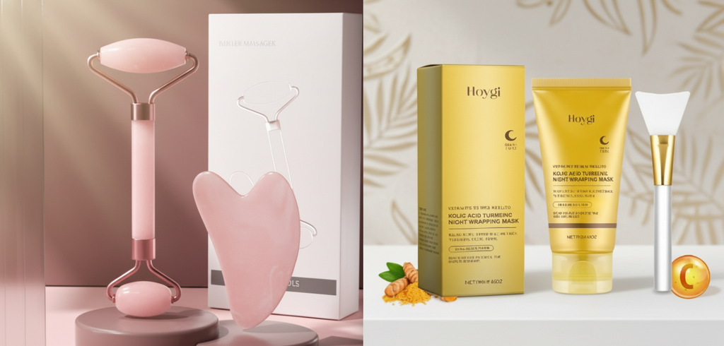 Scraping Roll Massager Set Facial Muscle Relaxation Body Tool