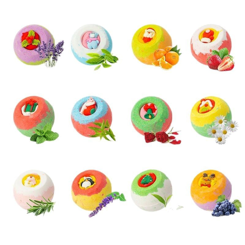 Christmas Clothes Bath Salt 12 Boxed Bubble Bombs