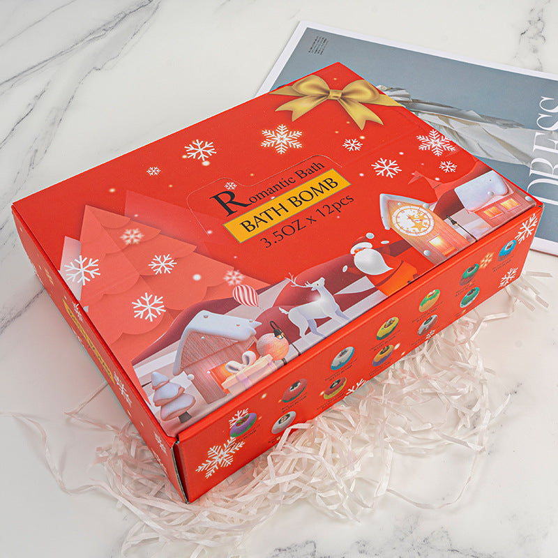 Christmas Clothes Bath Salt 12 Boxed Bubble Bombs